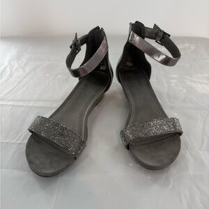 Kenneth Cole Reaction Great Viber Jewel Wedge Pewter Women’s Sandal Size 10 M